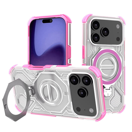 Tok Apple iPhone 17 Pro-hoz, Techsuit, Carbon Shield Pro, Rózsaszín