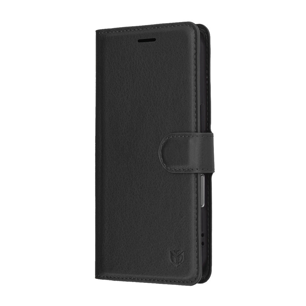Tok Apple iPhone 17 Pro-hoz, Techsuit, Leather Folio, Fekete