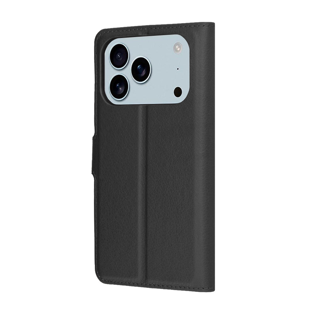 Tok Apple iPhone 17 Pro-hoz, Techsuit, Leather Folio, Fekete