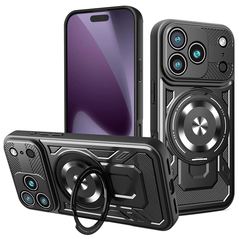 Tok Apple iPhone 17 Pro-hoz, Techsuit, RuggedCam, Fekete
