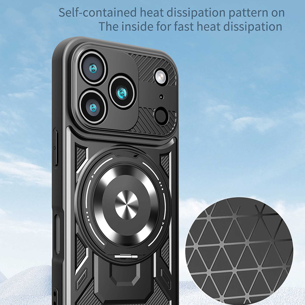 Tok Apple iPhone 17 Pro-hoz, Techsuit, RuggedCam, Fekete