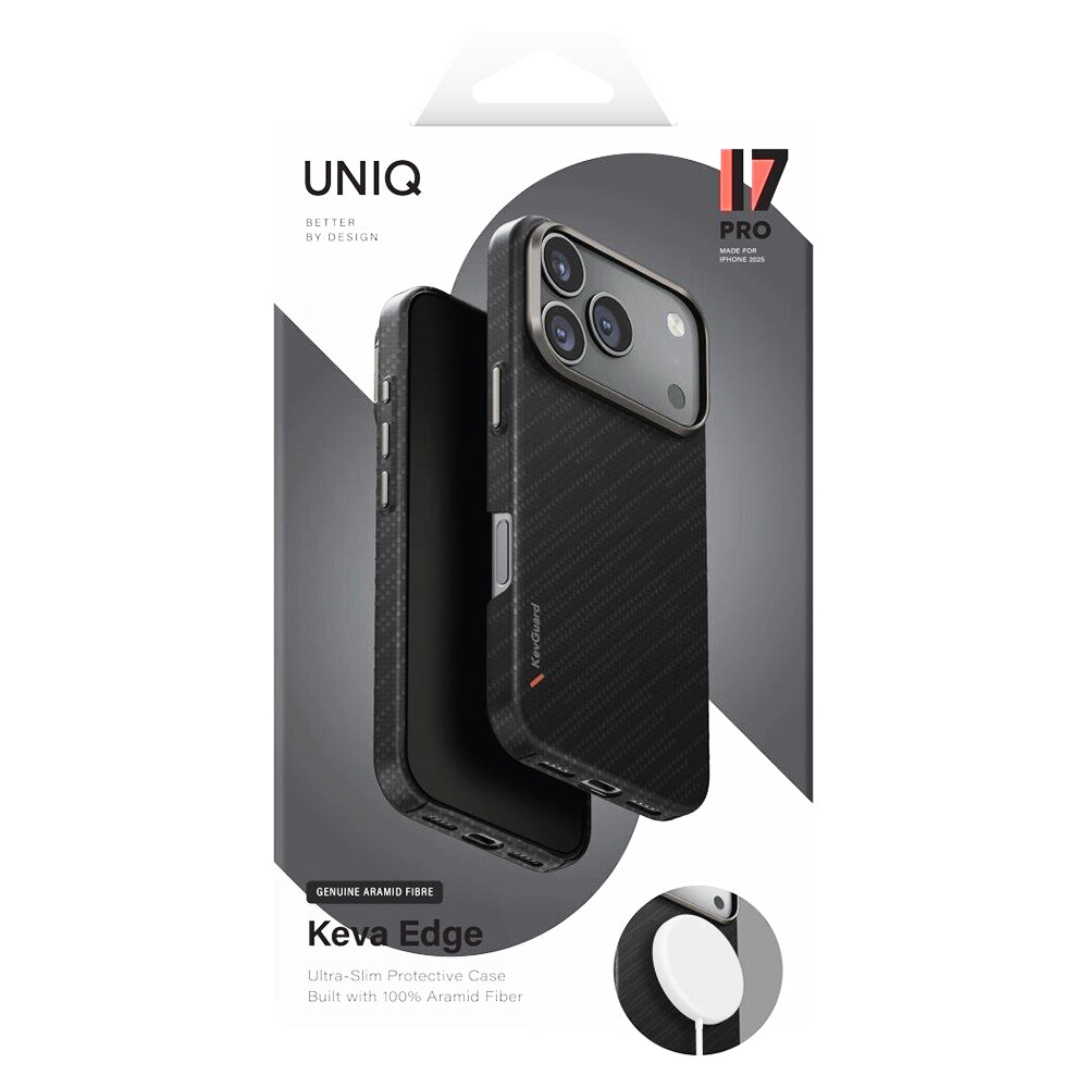 MagSafe tok Apple iPhone 17 Pro-hoz, UNIQ, Keva MagClick, Sötétszürke