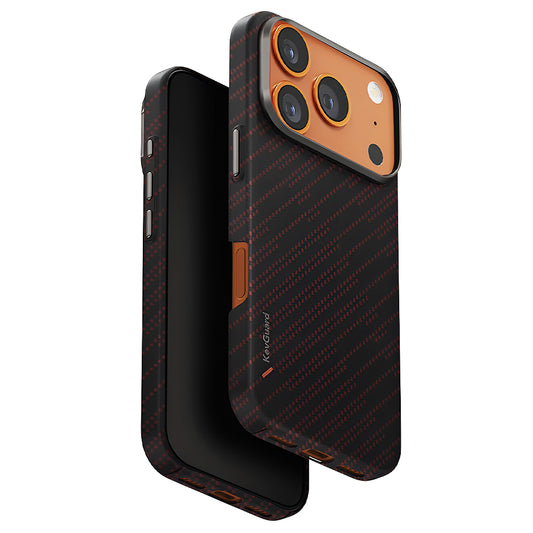 MagSafe tok Apple iPhone 17 Pro-hoz, UNIQ, Keva MagClick, Fekete Piros