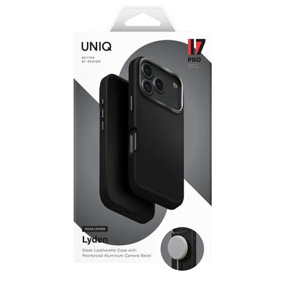Tok Apple iPhone 17 Pro-hoz, UNIQ, Lyden Leatherette, Fekete-kék