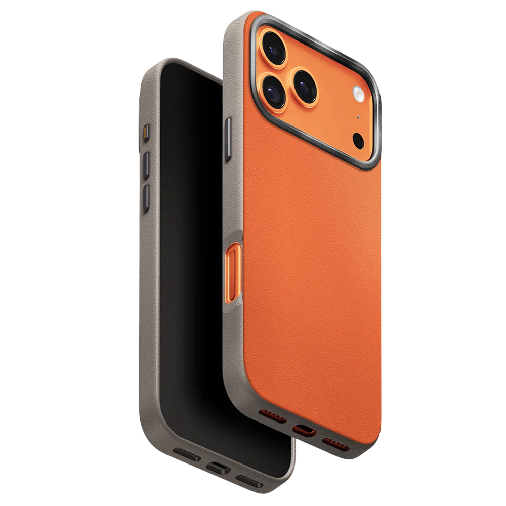 Tok Apple iPhone 17 Pro-hoz, UNIQ, Lyden Leatherette, Bézs Narancs
