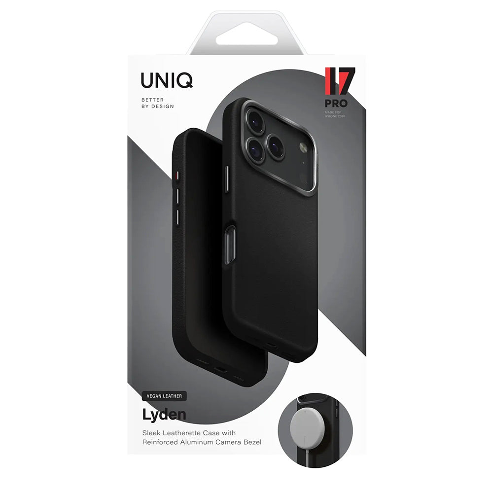 Tok Apple iPhone 17 Pro-hoz, UNIQ, Lyden Leatherette, Bézs Narancs