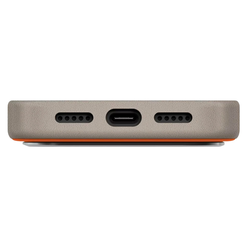Tok Apple iPhone 17 Pro-hoz, UNIQ, Lyden Leatherette, Bézs Narancs
