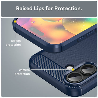 Tok Apple iPhone 17-hez, Techsuit, Szénszálas, Kék