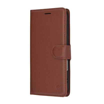 Tok Apple iPhone 17-hez, Techsuit, Leather Folio, Barna