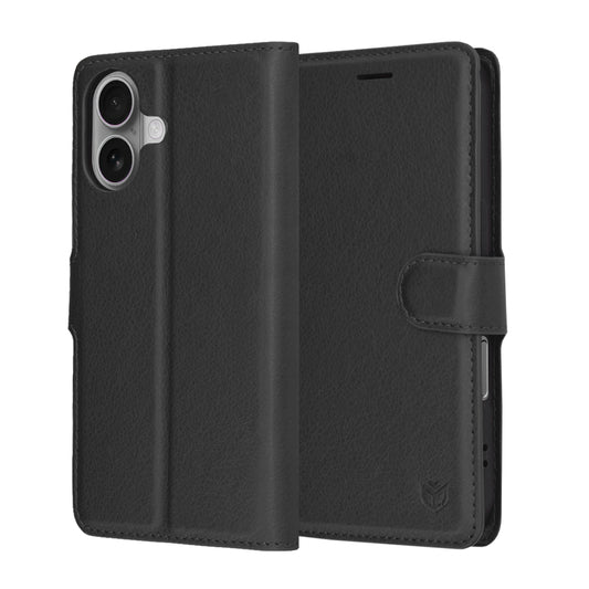 Tok a Apple iPhone 17-hez, Techsuit, Leather Folio, Fekete
