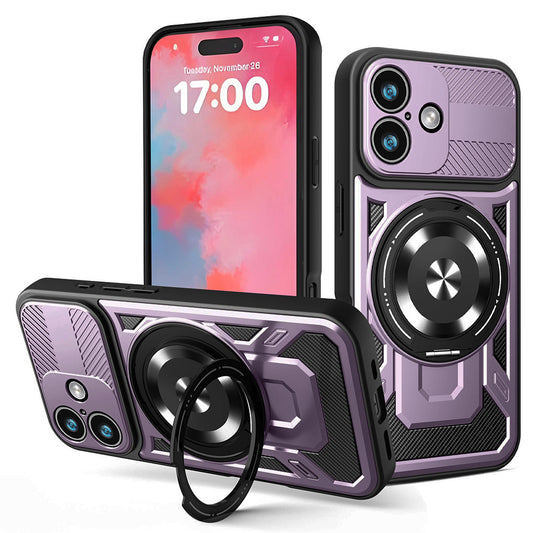 Tok Apple iPhone 17-hez, Techsuit, RuggedCam, Lila