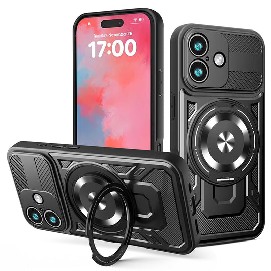 Tok Apple iPhone 17-hez, Techsuit, RuggedCam, Fekete