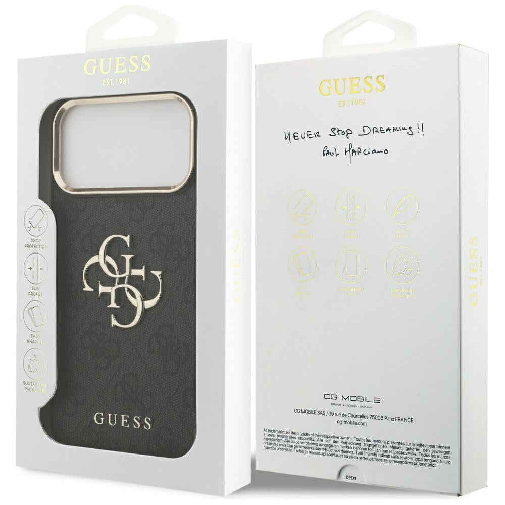 Tok Apple iPhone 18 Pro / 17 Pro, Guess, 4G Big Classic Logo, Fekete