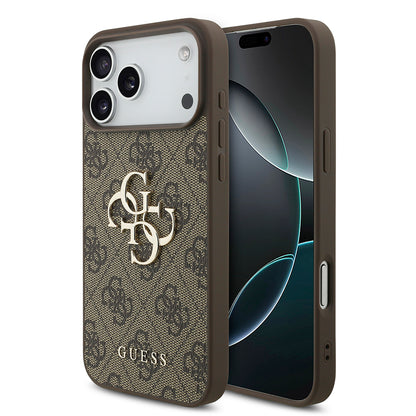 Tok Apple iPhone 18 Pro / 17 Pro-hoz, Guess, 4G Nagy Logó, Barna
