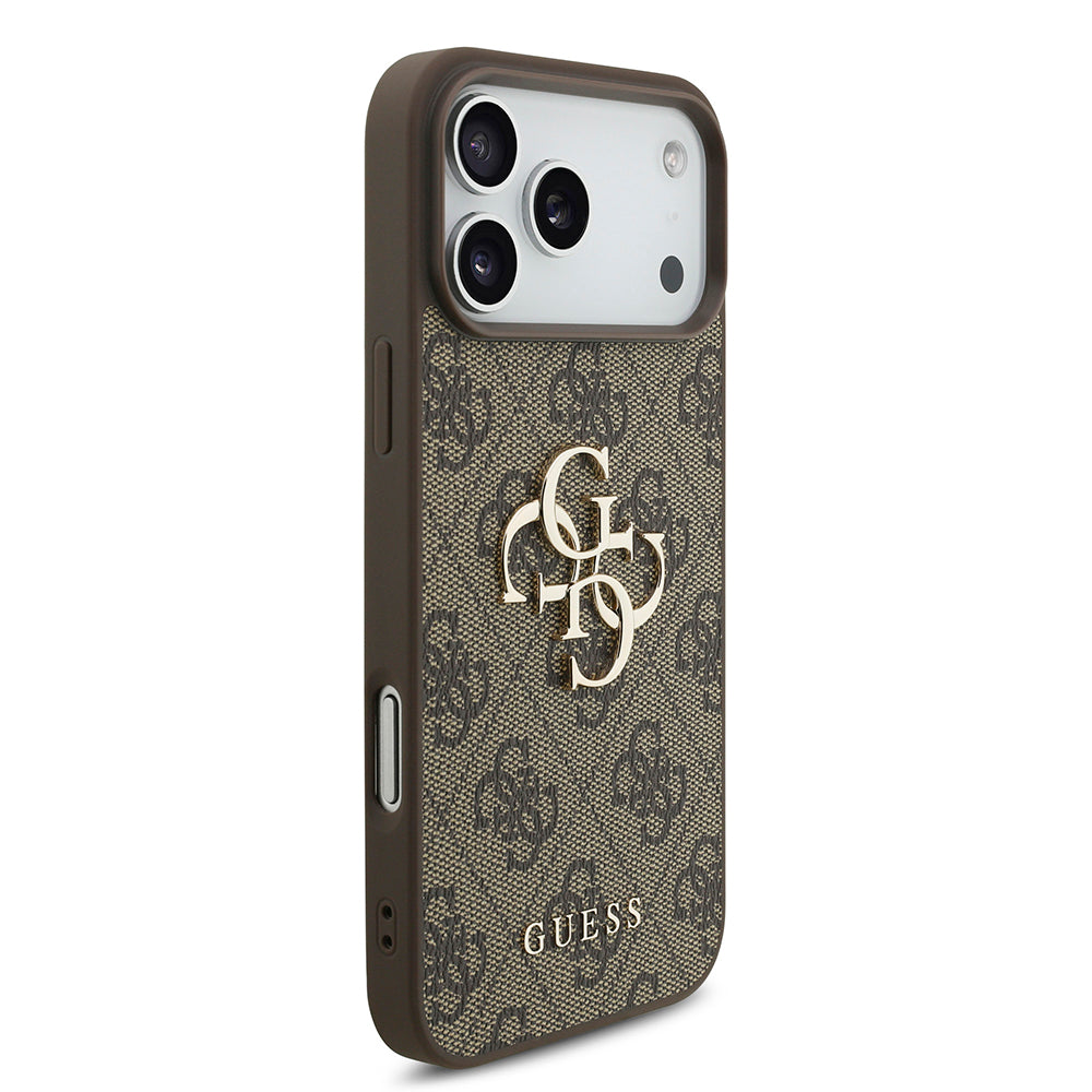 Tok Apple iPhone 18 Pro / 17 Pro-hoz, Guess, 4G Nagy Logó, Barna