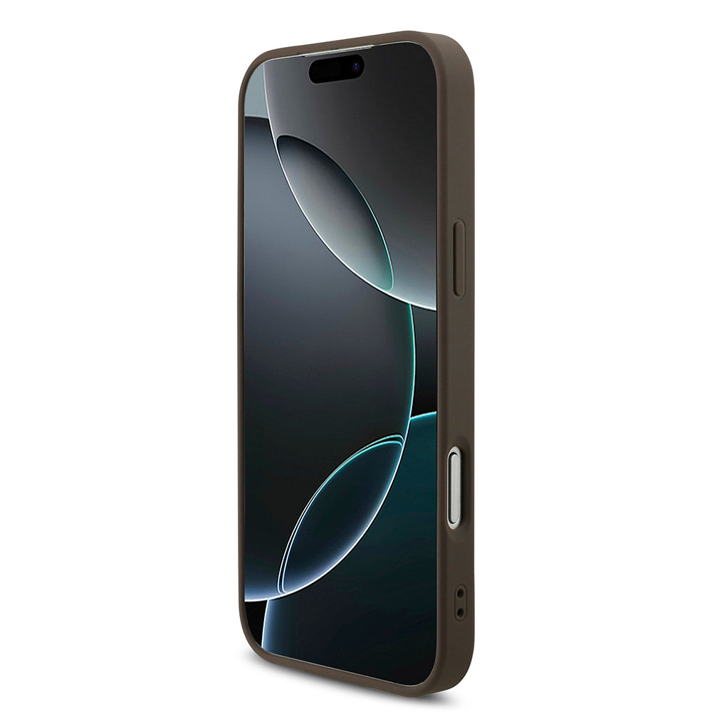 Tok Apple iPhone 18 Pro / 17 Pro-hoz, Guess, 4G Nagy Logó, Barna