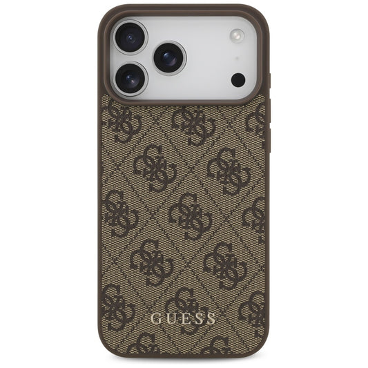 Tok Apple iPhone 18 Pro / 17 Pro, Guess, 4G Classic Logo, Barna