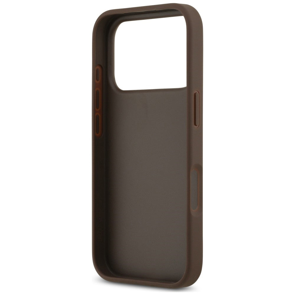 Case for Apple iPhone 18 Pro / 17 Pro, Guess, 4G Double Card Triangle, Brown