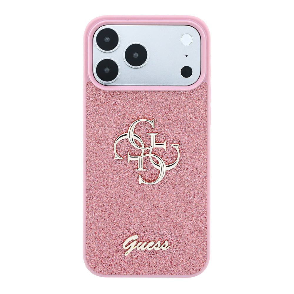 Tok Apple iPhone 18 Pro / 17 Pro-hoz, Guess, Fixed Glitter Big 4G, Rózsaszín