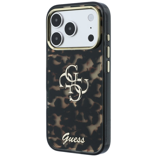 Tok Apple iPhone 18 Pro / 17 Pro-hoz, Guess, IML 4G Metal Script, Barna