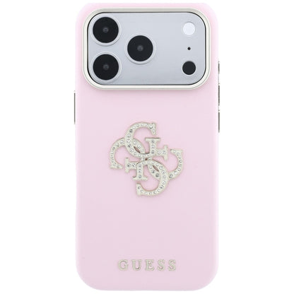 Tok Apple iPhone 18 Pro / 17 Pro készülékhez, Guess, Smooth Big Strass Logo, rózsaszín
