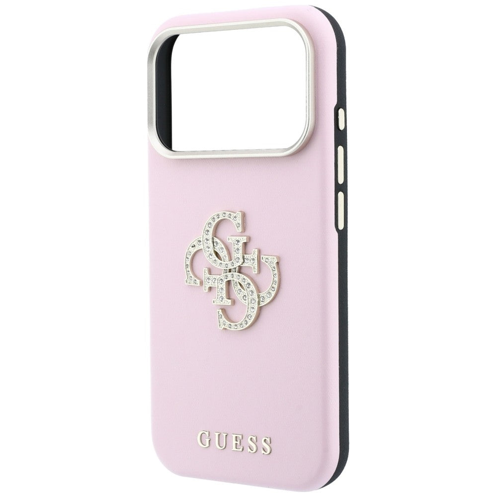 Tok Apple iPhone 18 Pro / 17 Pro készülékhez, Guess, Smooth Big Strass Logo, rózsaszín