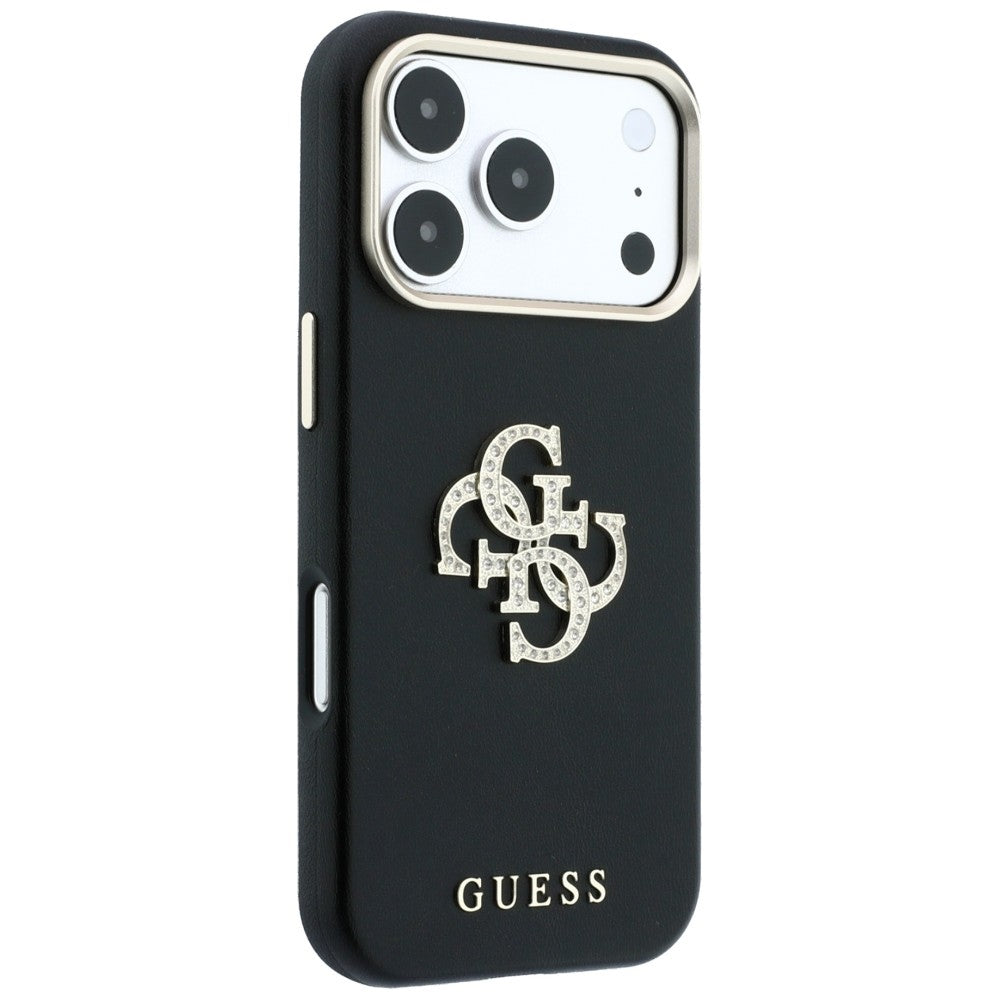 Tok Apple iPhone 18 Pro / 17 Pro-hoz, Guess, Smooth Big Strass Logo, Bordó