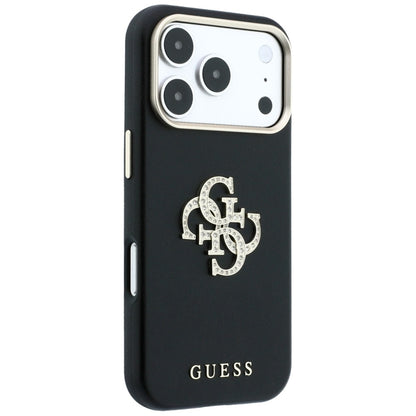 Tok Apple iPhone 18 Pro / 17 Pro-hoz, Guess, Smooth Big Strass Logo, Bordó