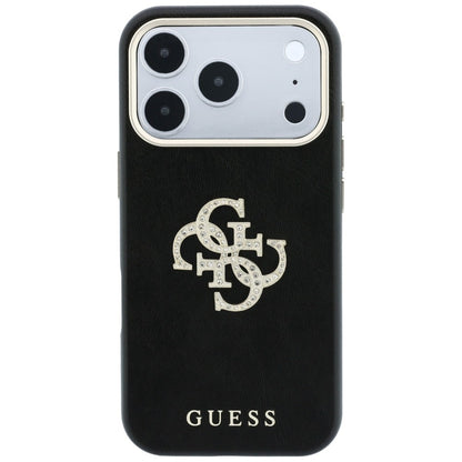 Tok Apple iPhone 18 Pro / 17 Pro-hoz, Guess, Smooth Big Strass Logo, Bordó