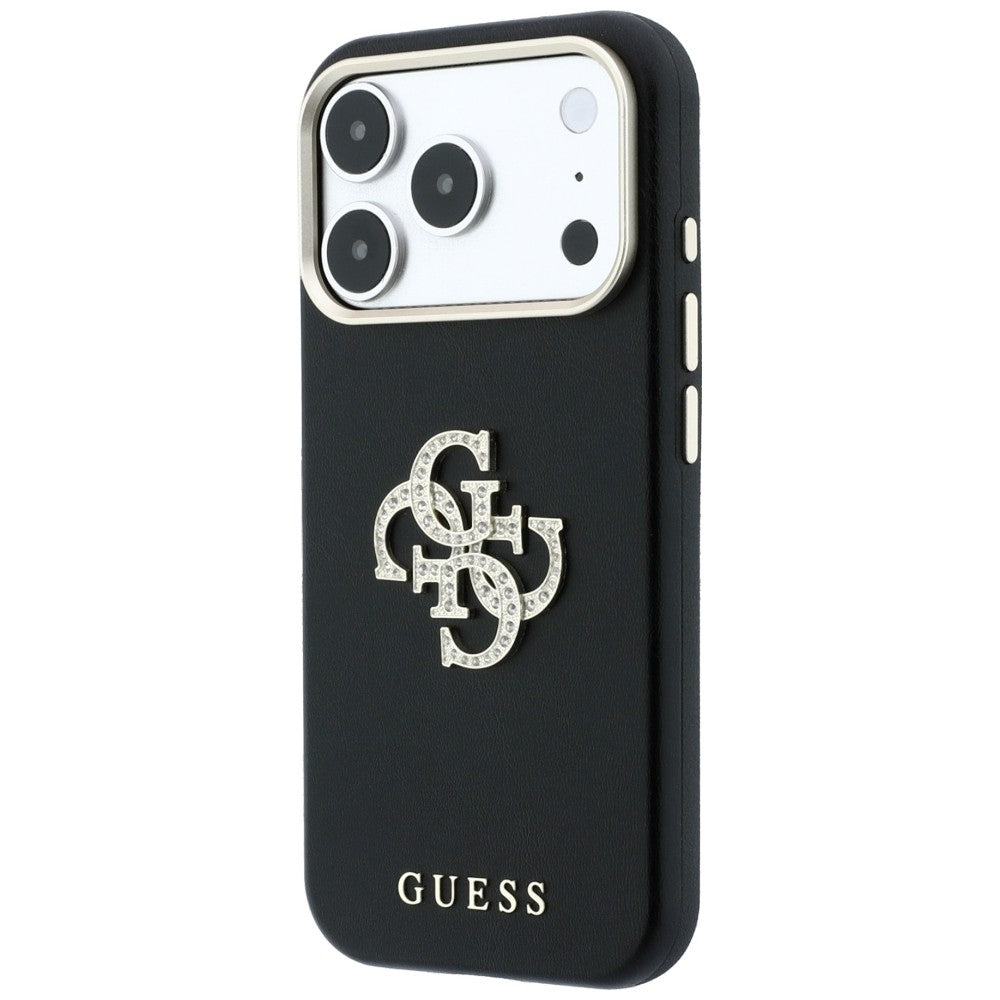 Tok Apple iPhone 18 Pro / 17 Pro-hoz, Guess, Smooth Big Strass Logo, Bordó