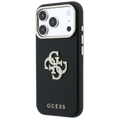Tok Apple iPhone 18 Pro / 17 Pro-hoz, Guess, Smooth Big Strass Logo, Bordó
