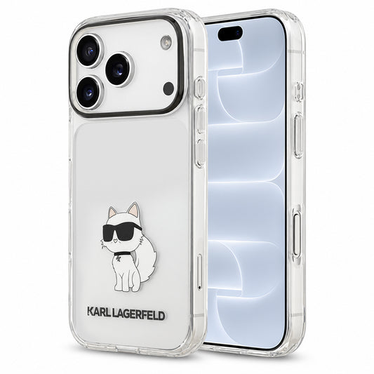 Tok Apple iPhone 18 Pro / 17 Pro készülékhez, Karl Lagerfeld, IML Choupette NFT, átlátszó