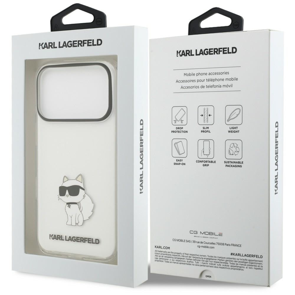 Tok Apple iPhone 18 Pro / 17 Pro készülékhez, Karl Lagerfeld, IML Choupette NFT, átlátszó