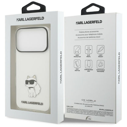 Tok Apple iPhone 18 Pro / 17 Pro készülékhez, Karl Lagerfeld, IML Choupette NFT, átlátszó