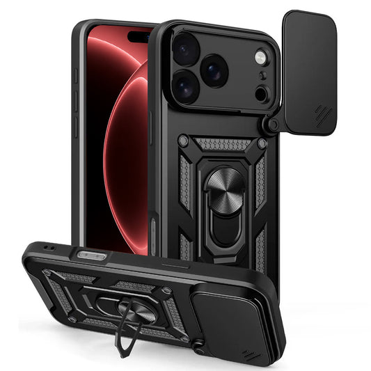 Tok Apple iPhone 18 Pro / 17 Pro-hoz, Techsuit, CamShield, Fekete