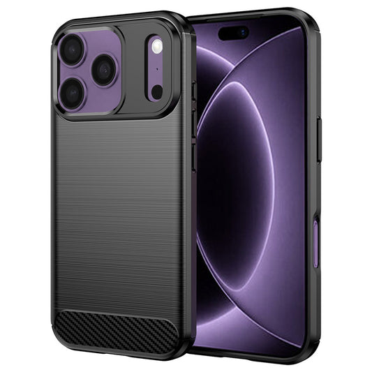 Tok Apple iPhone 18 Pro / 17 Pro-hoz, Techsuit, karbon, fekete