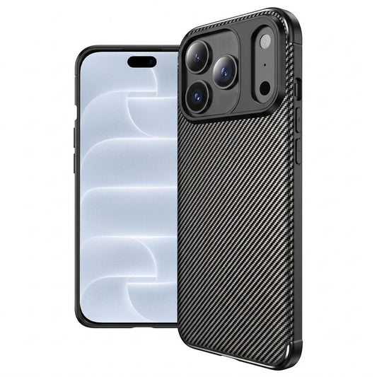 Tok Apple iPhone 18 Pro / 17 Pro készülékhez, Techsuit, CarbonFiber, fekete