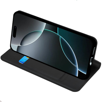 Tok Apple iPhone 18 Pro / 17 Pro-hoz, Techsuit, Magskin Book, Fekete