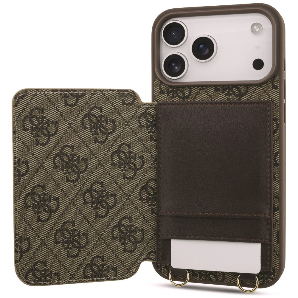 Tok Apple iPhone 18 Pro Max / 17 Pro Max készülékhez, Guess, 4G Crossbody Cardslot, barna