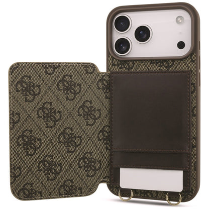 Tok Apple iPhone 18 Pro Max / 17 Pro Max készülékhez, Guess, 4G Crossbody Cardslot, barna