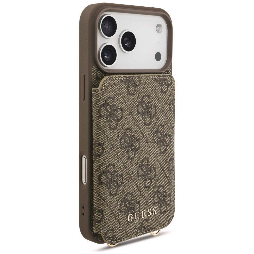 Tok Apple iPhone 18 Pro Max / 17 Pro Max készülékhez, Guess, 4G Crossbody Cardslot, barna