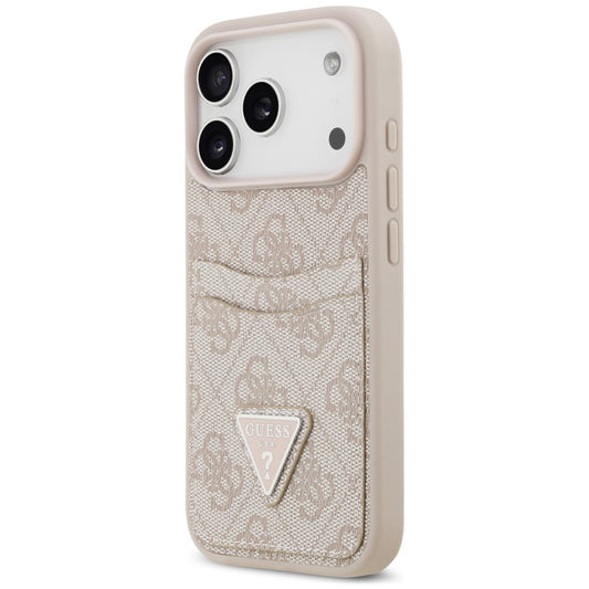 Tok Apple iPhone 18 Pro Max / 17 Pro Max készülékhez, Guess, 4G Double Card Triangle, rózsaszín