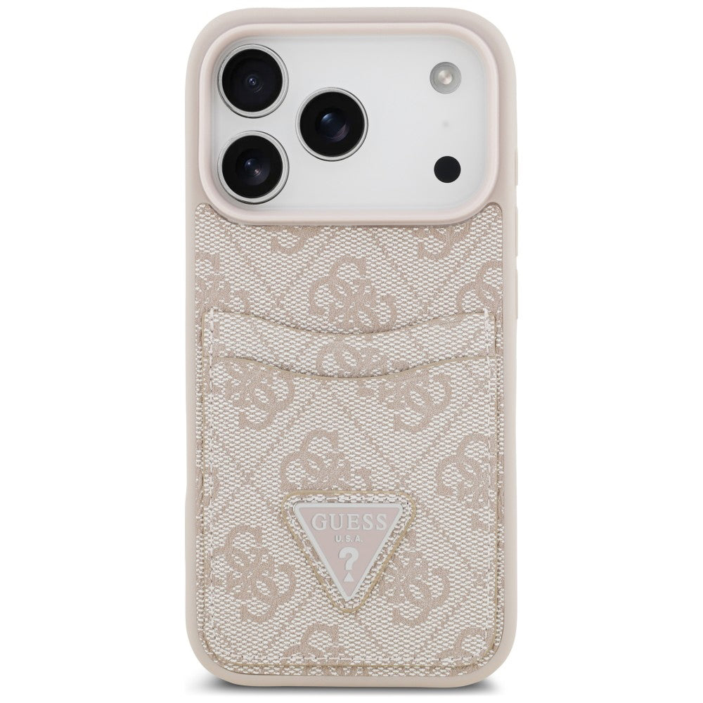 Tok Apple iPhone 18 Pro Max / 17 Pro Max készülékhez, Guess, 4G Double Card Triangle, rózsaszín