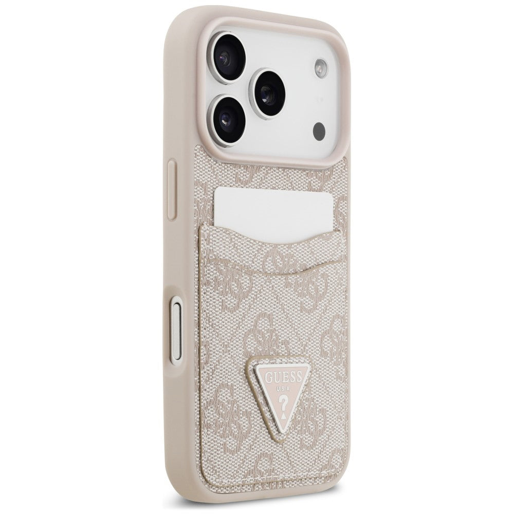 Tok Apple iPhone 18 Pro Max / 17 Pro Max készülékhez, Guess, 4G Double Card Triangle, rózsaszín