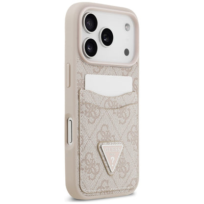 Tok Apple iPhone 18 Pro Max / 17 Pro Max készülékhez, Guess, 4G Double Card Triangle, rózsaszín