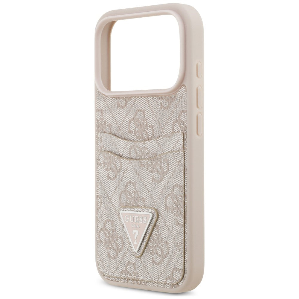 Tok Apple iPhone 18 Pro Max / 17 Pro Max készülékhez, Guess, 4G Double Card Triangle, rózsaszín