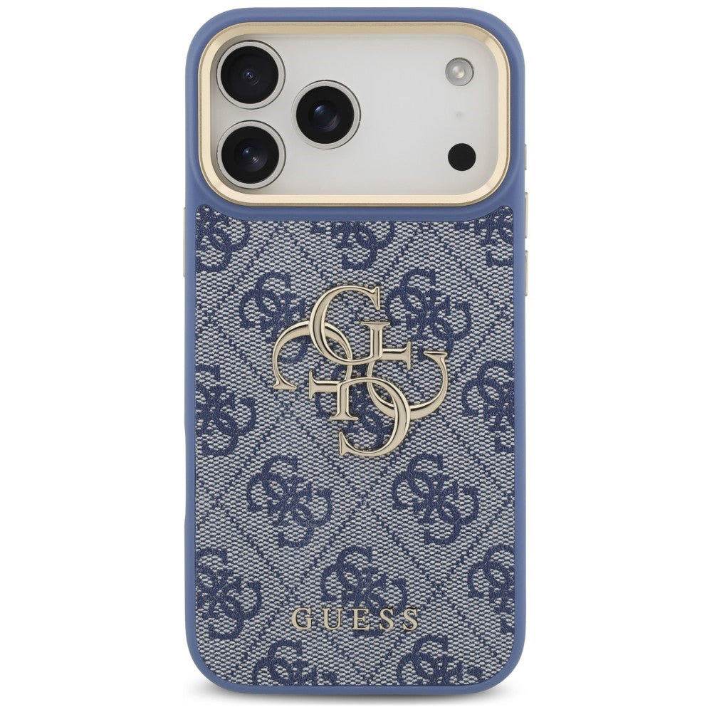 Tok Apple iPhone 18 Pro Max / 17 Pro Max készülékhez, Guess, Big 4G Classic Logo & Big Strap Metal Buttons, kék