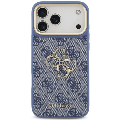 Tok Apple iPhone 18 Pro Max / 17 Pro Max készülékhez, Guess, Big 4G Classic Logo & Big Strap Metal Buttons, kék