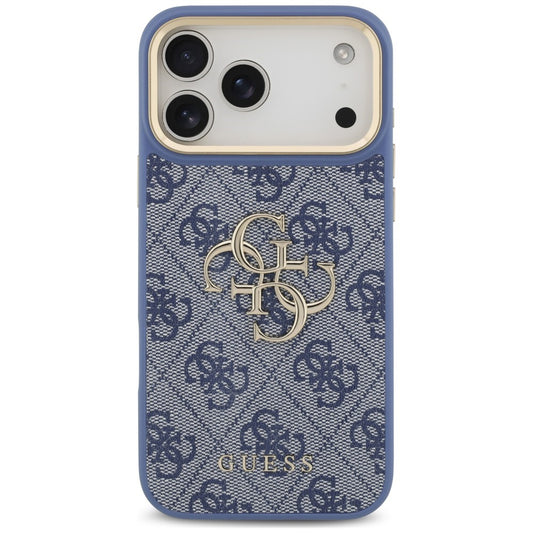 Tok Apple iPhone 18 Pro Max / 17 Pro Max készülékhez, Guess, Big 4G Classic Logo & Big Strap Metal Buttons, kék
