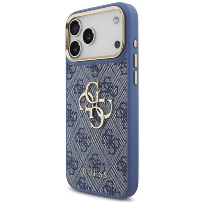 Tok Apple iPhone 18 Pro Max / 17 Pro Max készülékhez, Guess, Big 4G Classic Logo & Big Strap Metal Buttons, kék